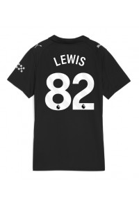 Manchester City Rico Lewis #82 Fotballdrakt Borte Klær Dame 2025-26 Korte ermer